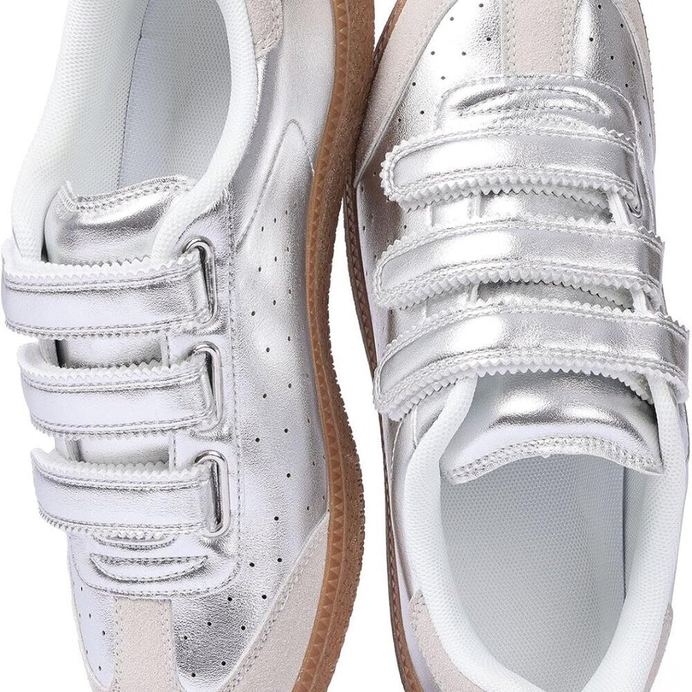 Women Sneakers Lightweight Casual Non-Slip Rubber Sole Velcro Shoes